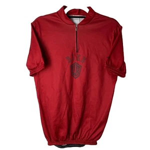 Camiseta deportiva de ciclismo vintage Bogner 1/4 cremallera manga corta roja talla aprox mediana - Imagen 1 de 12