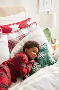 Christmas Kids Pajamas Red Tartan Plaid 2 Piece Set Classic XS 4 5 Bee & Willow - Picture 1 of 24