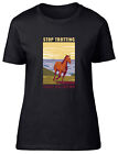 Horse Riding Womens T-Shirt Stop Trotting Start Galloping Ladies Gift Tee