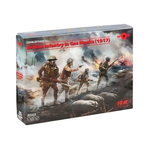 Infantería Británica en Máscaras Antigás Segunda Guerra Mundial 1917 Kit Modelo Plástico ICM 35703 - 1/35 - Imagen 1 de 8