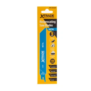 Paquete de 5 hojas de sierra recíprocas de corte de metal flexibles XTrade SS922BF - Imagen 1 de 3