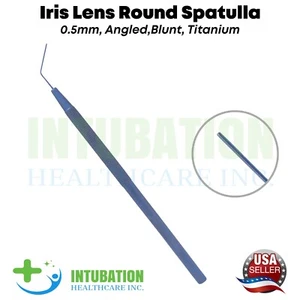 Iris Lens Round Spatula 0.5 mm Tip Angled Ophthalmic Surgical Instruments - Picture 1 of 3