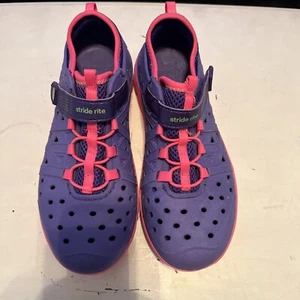 STRIDE RITE Girls SIZE 2 M2P PHILBIAN Hook & Loop PINK/PURPLE Made to Play SHOES - Picture 1 of 6