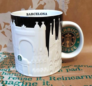 Starbucks Coffee City Kubek / Kubek BARCELONA / Hiszpania, Relief, 3D, NOWY i nieużywany! - Zdjęcie 1 z 3