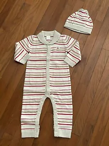 Gymboree Infant Ivory Striped Sweater Jumper and Beanie Size 6-12 months New - Picture 1 of 9