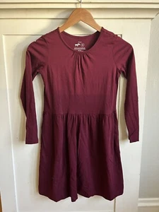 NWOT Primary Clothing Long Sleeve Perfect Pocket Dress Girls Size 10 Burgundy - Picture 1 of 4