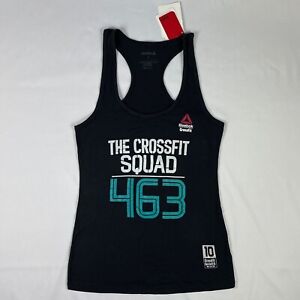 Reebok Crossfit Gym Workout Tank Top Black Women's Size Large NEW With Tags