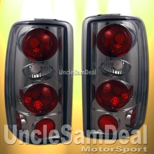 FOR CHEVY SUBURBAN TAHOE CHROME SMOKE LENS TAIL LIGHTS PAIR DIRECT FIT PAIR - Picture 1 of 2