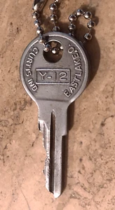 Vintage Key CURTIS IND Y-12 EASTLAKE OHIO; 1-3/4" Attractive Early Replacement - Picture 1 of 2