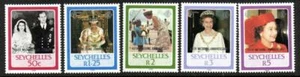 SEYCHELLS MNH 1987 SG674-8 40th Wedding Anniversary Overprint - Picture 1 of 1