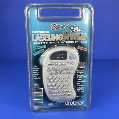 Brother 1996 P-Touch Home & Hobby PT100 Battery Handheld Labeling System NEW - Image 1 of 4
