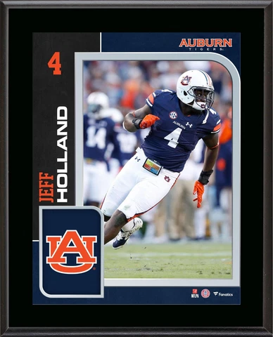 Jeff Holland Auburn Tigers 10.5' x 13' Sublimated Player Plaque Cover
