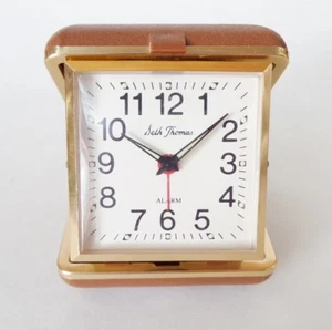 Vintage Seth Thomas Travel Alarm Clock Non Working Parts As Is Made in Brazil - Bild 1 von 6