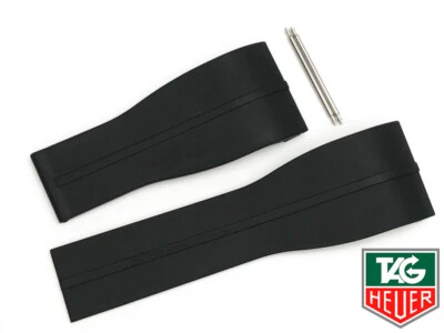 New Tag Heuer Mikrotimer Genuine Black Replacement Rubber Watch Band FT6003 - Image 1 of 4