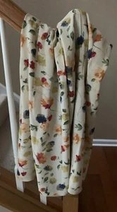 Vintage custom-made floral flared cream, orange SKIRT. Waist: 31” Medium - Picture 1 of 8