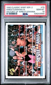 1990 Classic WWF Series 2 #70 Bret Hart Wrestlemania IV graded PSA 10 Pop 3 - Picture 1 of 1