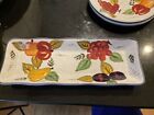Oneida  “Vintage Fruit" Hand Painted Bread Fruit Serving Tray 18” X 6.5”