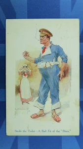 WW1 R W Stoddart Militär Comic Postkarte Rotes Kreuz Krankenschwester blaue Uniform verwundet - Bild 1 von 2