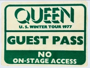 Queen 1977 U.S. Winter tour Backstage Pass - Picture 1 of 2