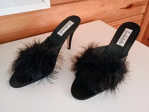 Frederick's Of Hollywood Feather Heels Size 9 - Picture 1 of 3