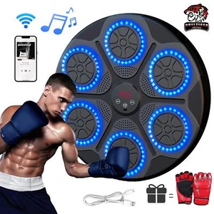 Smart Bluetooth Music Boxing Machine Wall Mounted Trainer Gym Punching Equipment - Picture 1 of 26