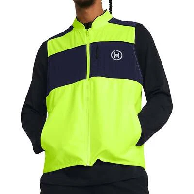 Under Armour Launch Mens Running Gilet Yellow Run Lightweight Breathable - Image 1 of 4