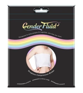 Carpeta de compresión de pecho fluida sin tirantes de género, blanca - Imagen 1 de 2