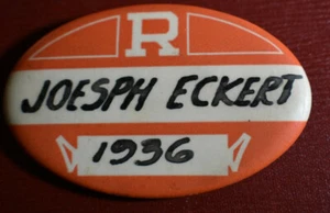 1936 RUTGERS Professor Pinback - Picture 1 of 2