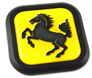 Stuttgart flag Square Black rim Emblem Car 3D Decal Badge Bumper 2" - Foto 1 di 7