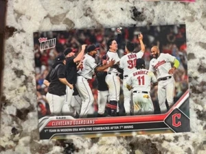 2023 TOPPS NOW MLB CARD CLEVELAND GUARDIANS #416 5 COMEBACK WINS - Picture 1 of 1