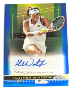 Tenis cromado HEATHER WATSON 2024 refractor azul automático 9/250 #TCA-HWT - Imagen 1 de 2