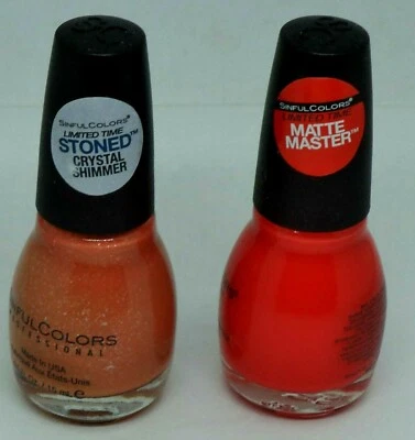 2 Shades Of Sinful Colors Professional Nail Polish  STUDY BREAK & CLAY ME Sealed - Image 1 of 2