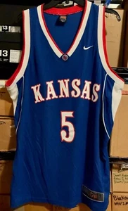 Mens Large - Vtg Nike Team Elite Kansas Jayhawks #5 Rasch Basketball Jersey - Picture 1 of 9