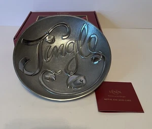 Lenox  JINGLE Sentiments The Season Round Bowl  Metal 8" - Picture 1 of 4