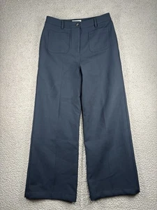 Boden Trousers Women's Size UK 14 P Black Wide Leg Front Pockets Smart Casual - Picture 1 of 15