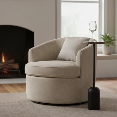 Violet Cocktail Table - Rainforest marble and metal living room accent table - Image 1 of 4