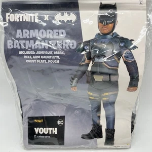 Fortnite Armored Batman Zero Costume Youth Boys L Large 12-14 Complete Cosplay - Picture 1 of 6