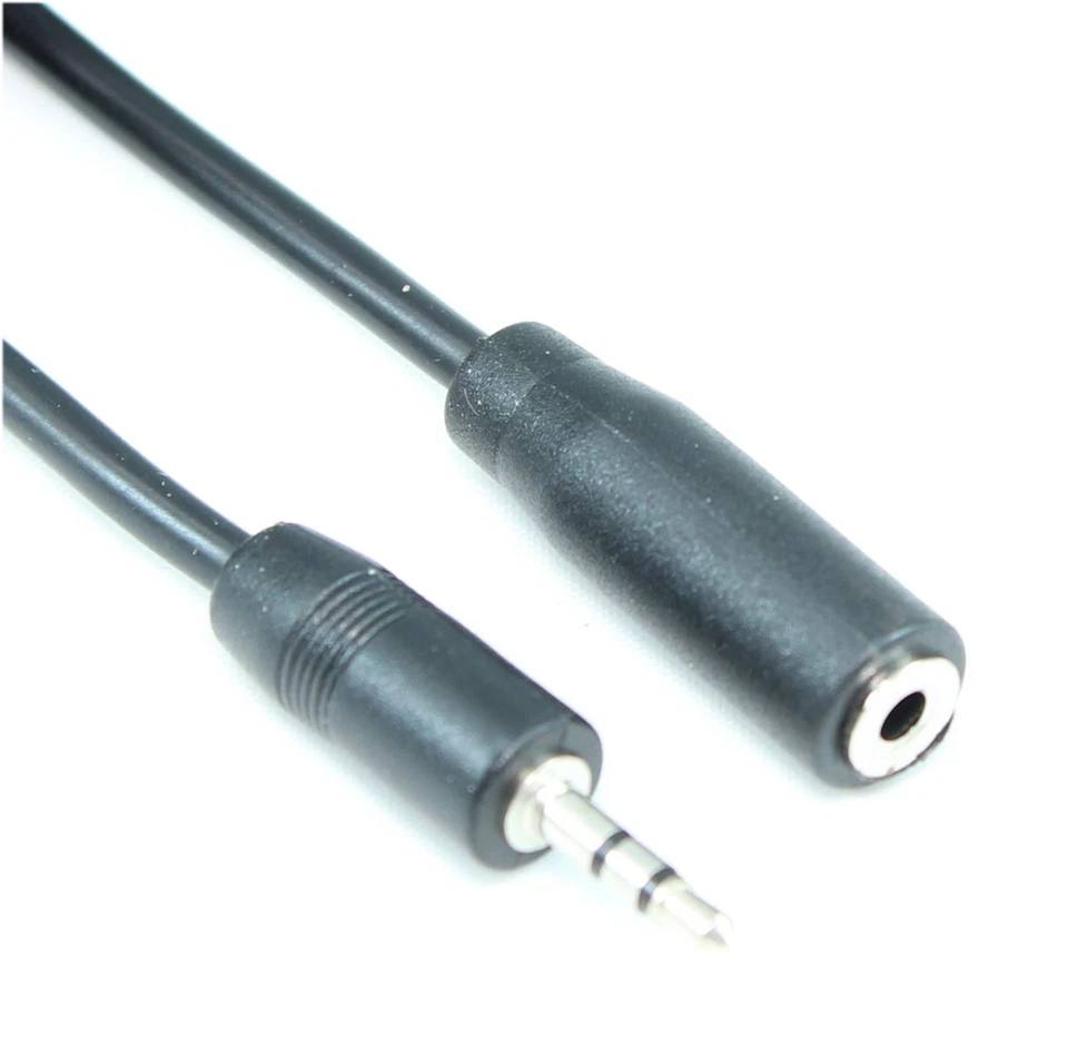 1.5FT 2.5mm Mini-Stereo TRS Male to Female Speaker/Audio EXTENSION Cable - Image 1 of 2