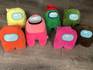 Among Us Plush Lot Of 7 12” Medium Plush Toys Multi Color - Picture 1 of 11