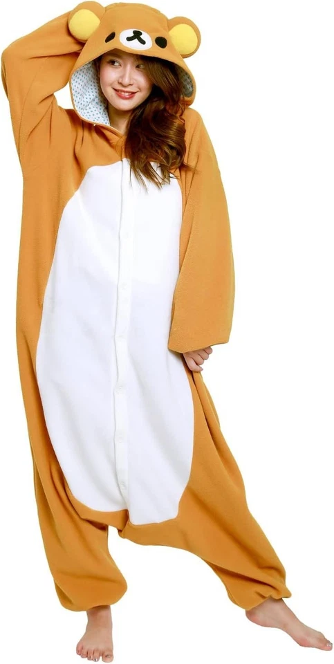 Rilakkuma Vellón Kigurumi Juegos con disfraces Talla Gratis SAZAC Nuevo Japón Foto 1 de 2