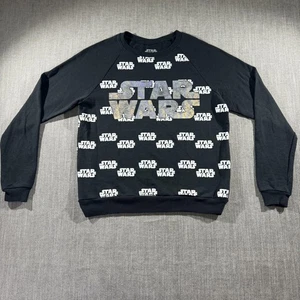 Star Wars Sweatshirt Mens Large Black WeLoveFine Pullover Crewneck Sci-Fi Movie - Picture 1 of 7