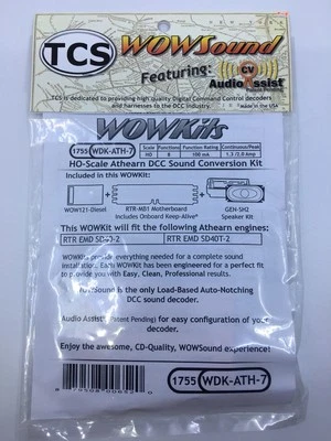 HO Scale TCS #1755 WDK-ATH-7 Athearn Diesel Loco DCC Sound Conversion Kit - Image 1 of 2