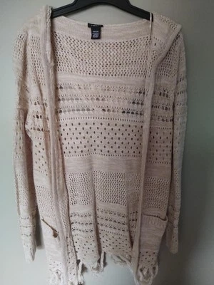 Женский кружевной кардиган бохо цвета слоновой кости фея гранж бахрома коттедж основной размер M - Изображение 1 из 4