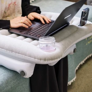 Home Office Lap Desk with Cup Holder Fits up to 15.6 Inch Laptops Book Tablet - Foto 1 di 6