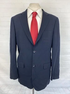 Joseph & Feiss Men's Navy Blue Solid Wool Blazer 40R $495 - Picture 1 of 10