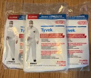 Dupont Tyvek Coveralls 3 Pack XL - Picture 1 of 5