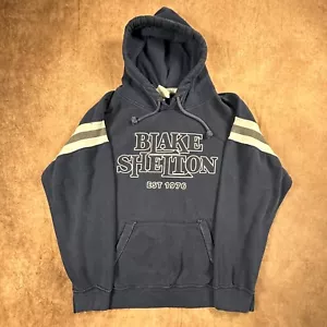 Blake Shelton Hoodie Mens XL Blue Country Music Relaxed Fit Retro Striped - Picture 1 of 7