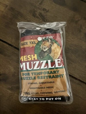 Top Paw focinho de cachorro grande tamanho 8 120-155 libras malha ajustável preto - Imagem 1 de 2