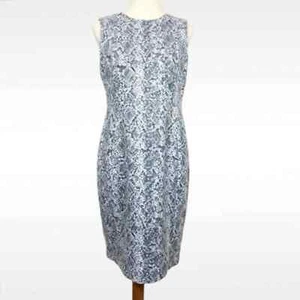 Calvin Klein Dress Womens 10 Gray Animal Print Faux Suede Sleeveless Sheath - Picture 1 of 12