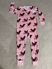 Justice Girls Pink 1 Pc Pajamas-size 12 Yrs.Squirrels-Footless